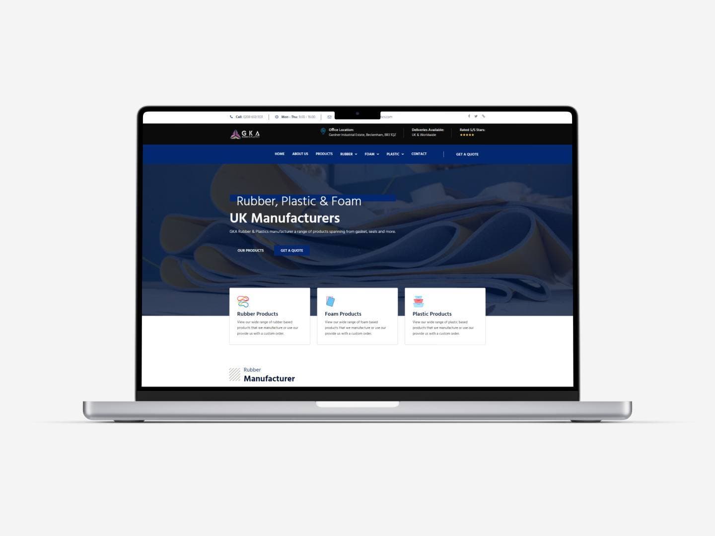 Website design for Manufacturers by Rushax