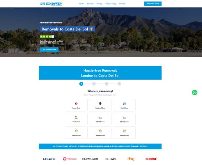 Website design for Removals Companies by Rushax