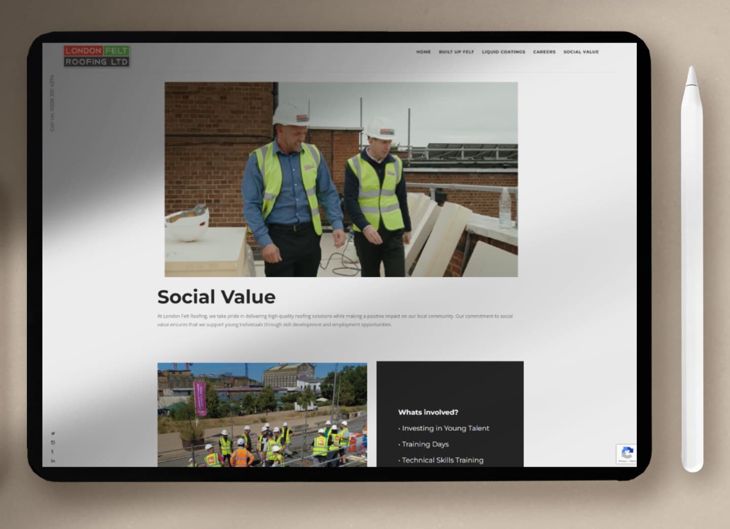Website design for Roofers by Rushax