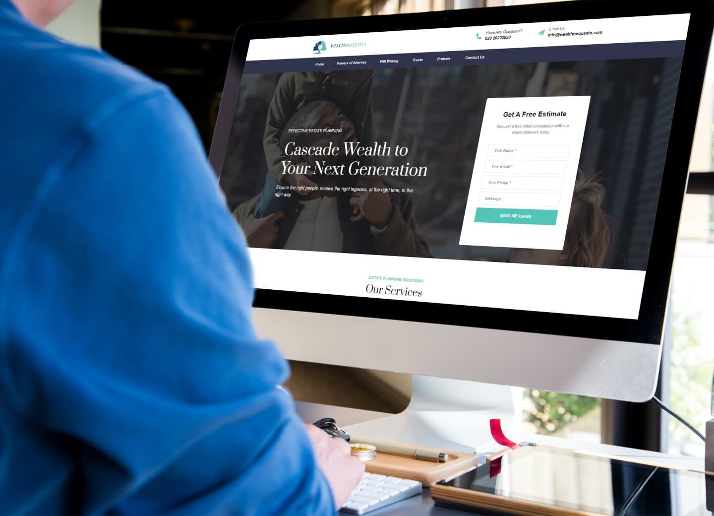 Website design for Will Writers by Rushax