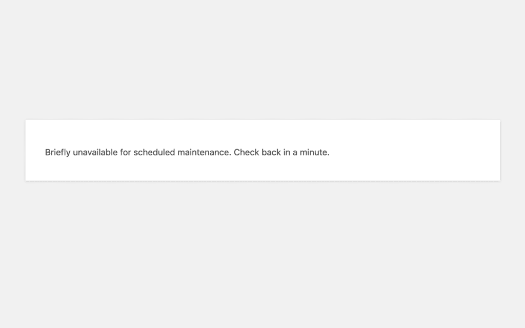 Website Maintenance