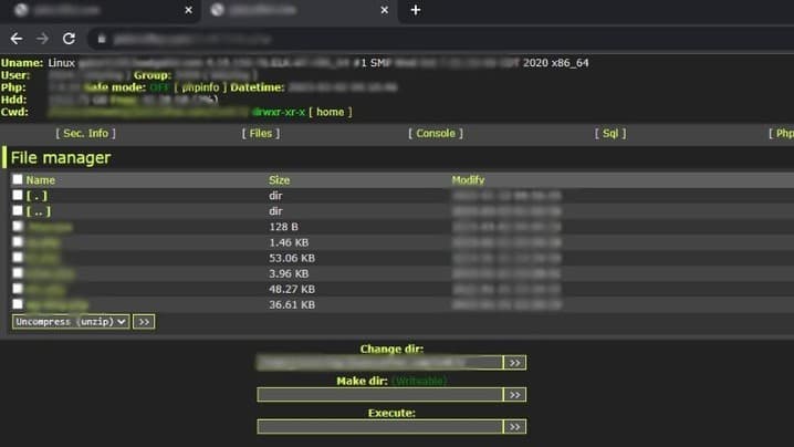 Website hacked — reverse shell investigation
