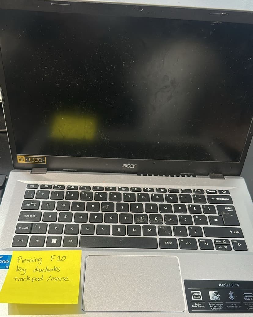 Trackpad disabled issue — IT support