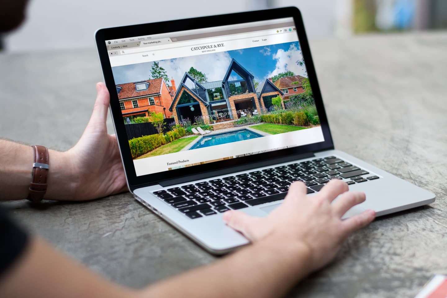Web design for luxury bathroom manufacturer