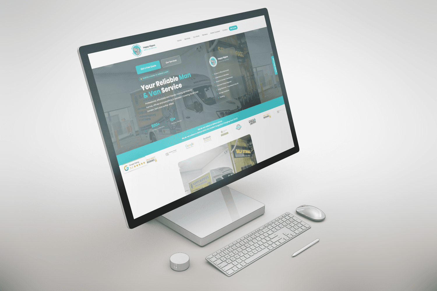 Website design for a man and van removals company