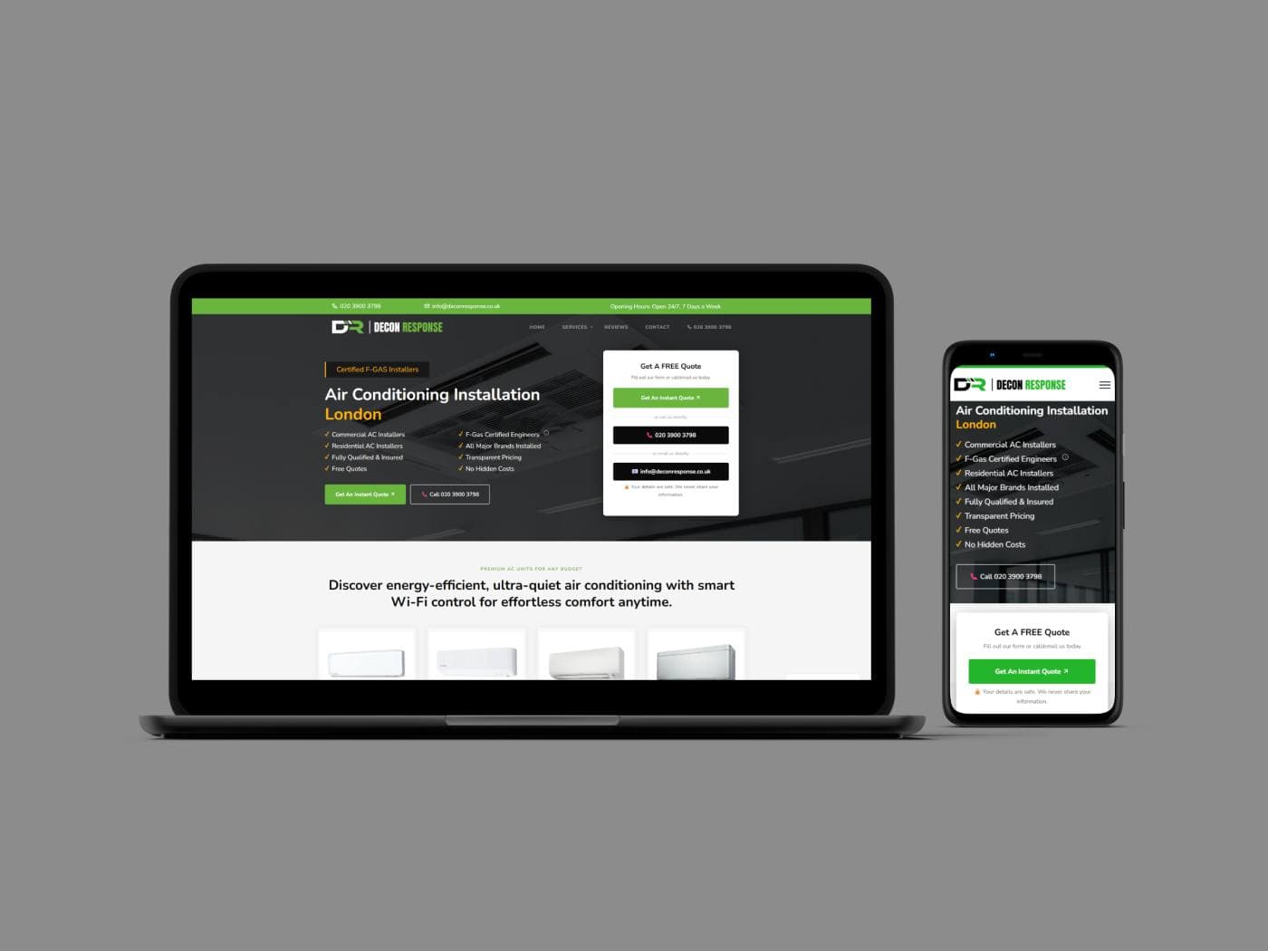 Website design for Air Conditioning Engineers by Rushax